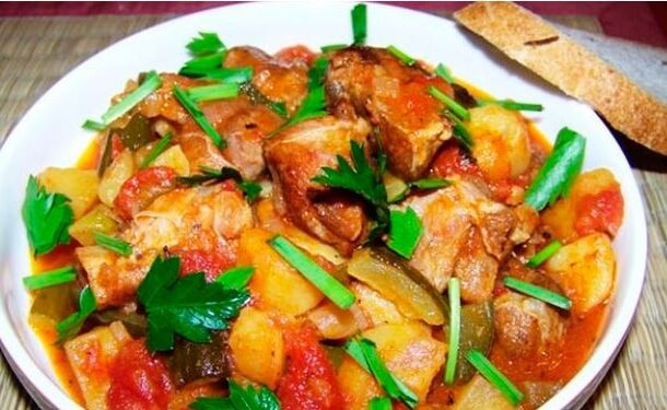 Daging dengan sayuran