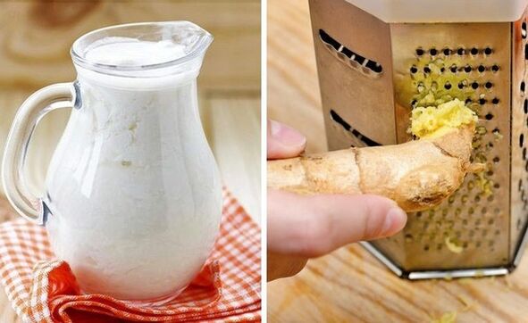 Membuat koktail dari kefir dan parutan jahe